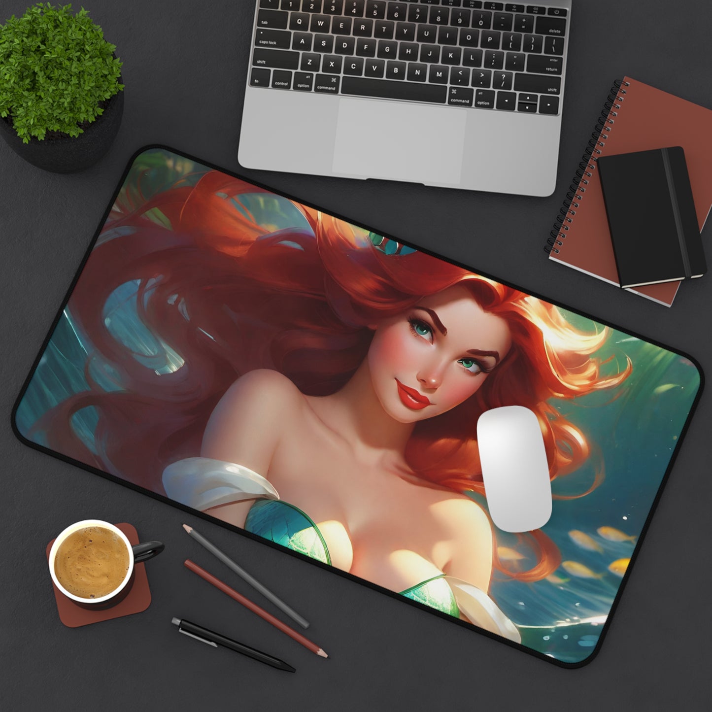 The Little Mermaid Pin-Up - Original Art - Trading Card Game Playmat / Mouse Pad / Desk Mat