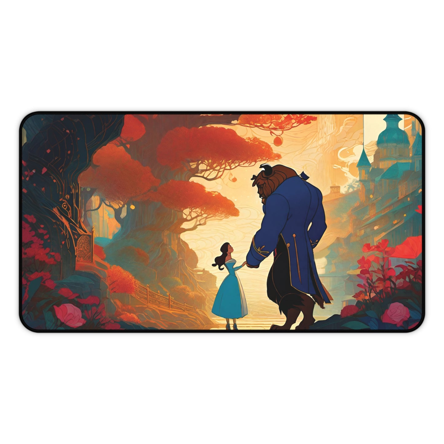 Beauty and the Beast - Original Art - Trading Card Game Playmat / Mouse Pad / Desk Mat