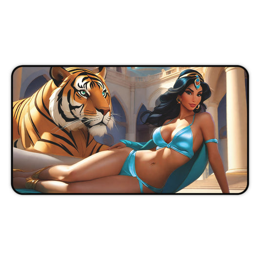 Arabian Princess Pin-Up - Original Art - Trading Card Game Playmat / Mouse Pad / Desk Mat