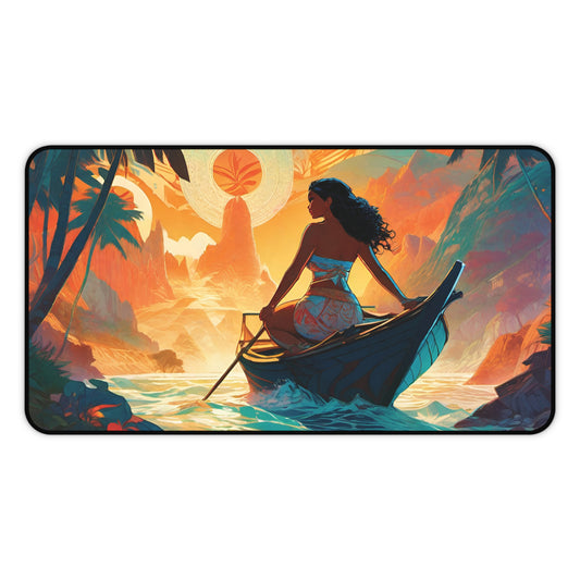 Polynesian Princess Wayfinder - Original Art - Trading Card Game Playmat / Mouse Pad / Desk Mat